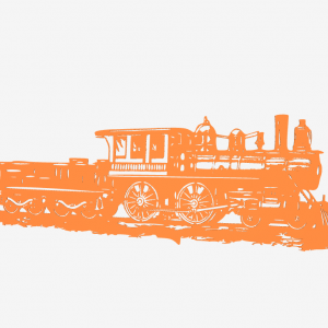 Black Train Train Wall Decor