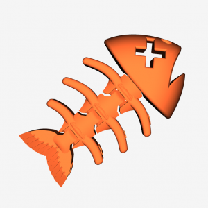 Flexi Fish Bone keychain  Flexi Fish Bone keychain