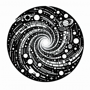 Wall art: Galaxy 2 (four colours) 