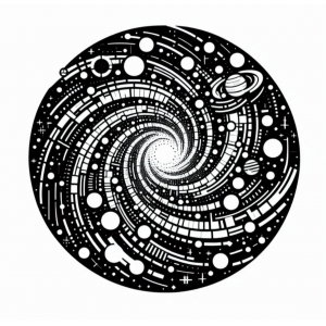 Wall art: Galaxy 2 (four colours) 