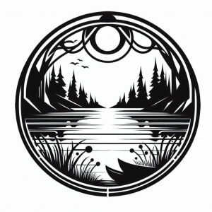 Wall art: Lake (two colours) 