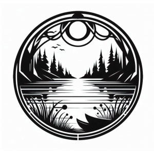 Wall art: Lake (two colours) 