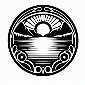 Wall art: Sunset (two colours) 