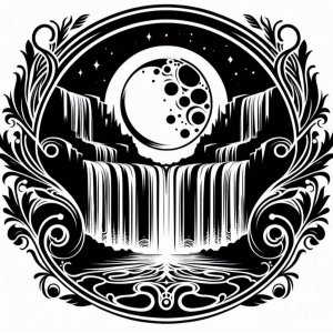 Wall art: Waterfall (two colours) 