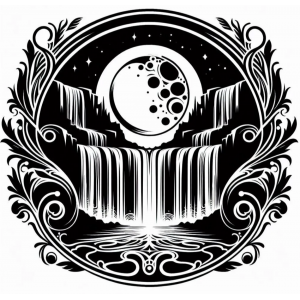 Wall art: Waterfall (two colours) 