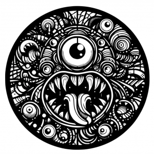Wall art, coaster: Monster 9 (three colours)